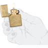 Зажигалка ZIPPO CLASSIC TUMBLED BRASS 49477
