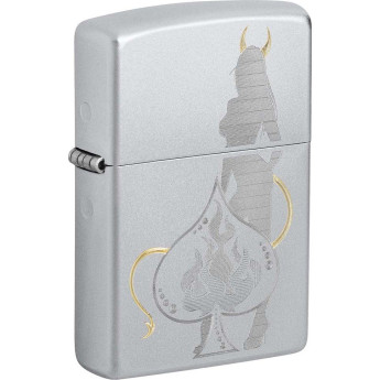 Zippo Devilish Ace 48658 — матовая сталь, гравировка