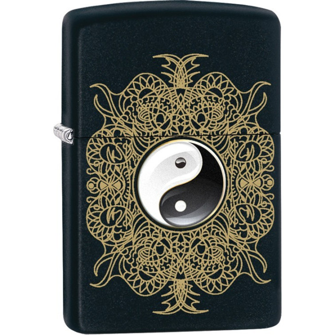 Zippo Classic 28829 — металлическая зажигалка, чёрная матовая